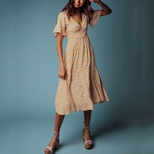 Free People In Full Bloom Smocked Waist Midi Dress